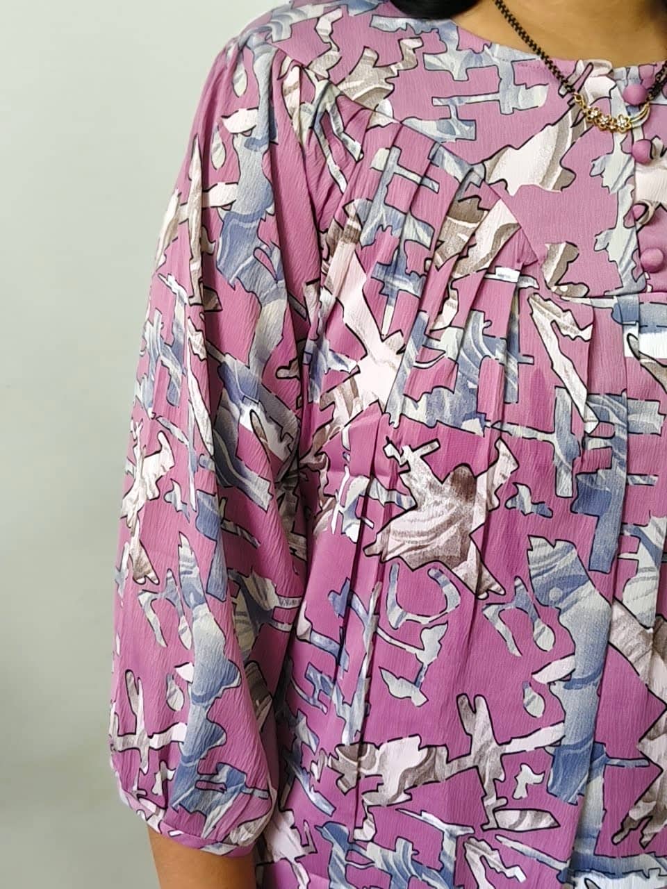 Elegant Collections Pleated Short Top for Women - Comfortable & Stylish