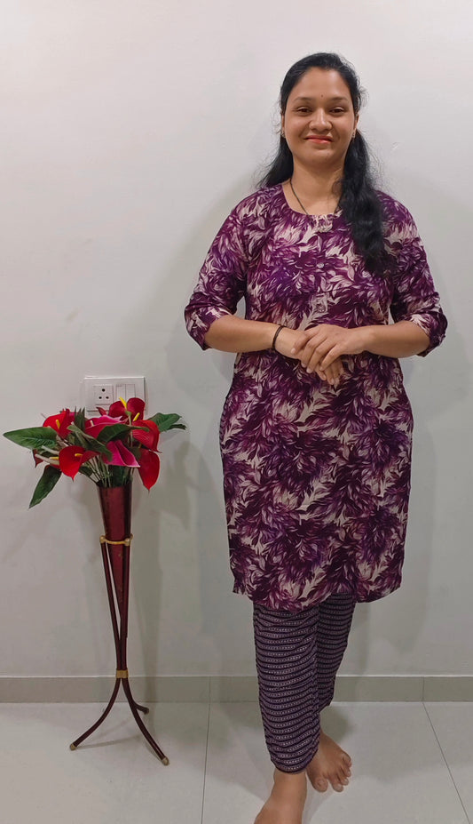 2 pc set for women (Wine bold)