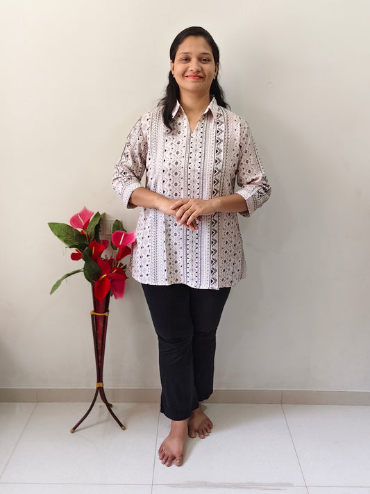 Elegant Malai Silk Office Wear blouse with intricate patterns for a stylish professional look