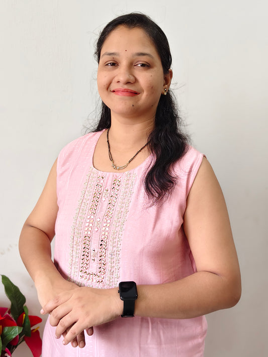Elegant Collections sleeveless pink mirror work kurti for women with intricate front embroidery